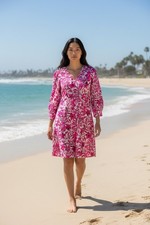Lilly Pulitzer Hot Pink Floral Cass Dress Elderflower Blossom Lil Escape XS