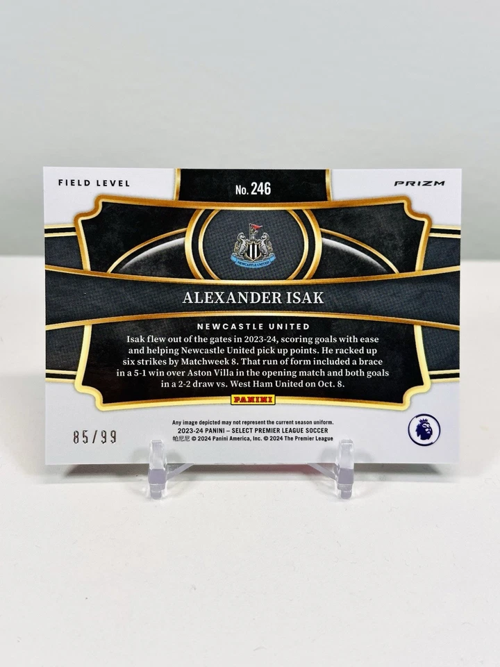 2022 Panini Select Premier League Field Level Pink Prizm /99 Alexander Isak #216 - Image 3 of 3