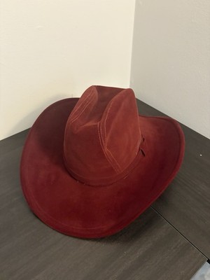 Red Artel Cowboy Hat Rust Suede Made in USA Size Small