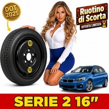 Notrad BMW Serie 2 F45 16 Zoll Stahls Einzelsatz Ersatzrad Schwarz 5-Loch