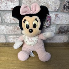 Vintage 80s Disneyland Minnie Mouse Disney World Baby Plush Toy NWT