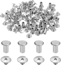 50set M5 x 10mm Chicago Screw Metal Phillips Head Binding Screws Post Nail Rivet