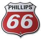 Vintage Porcelain Sign - Phillips 66 Gas Pump Service Station Sign