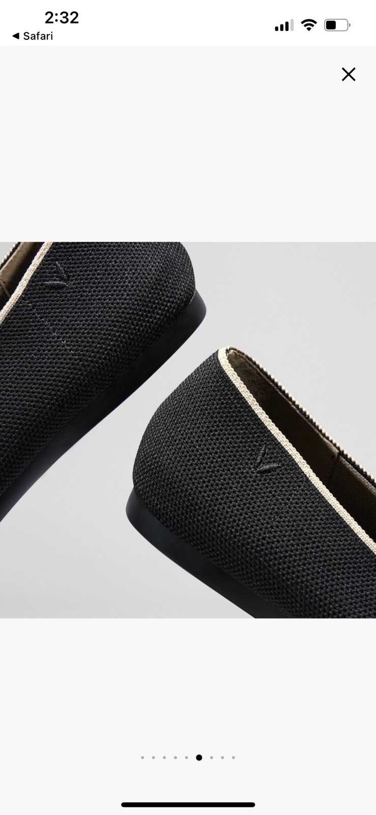 Vivaia Adele Pointed-Toe Patterned Flat Black Ebo… - image 5