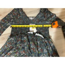Vestido Love Fire Floral Nuevo con Etiquetas Calado M Manga Larga Cottage Core Campesino Cuello en V