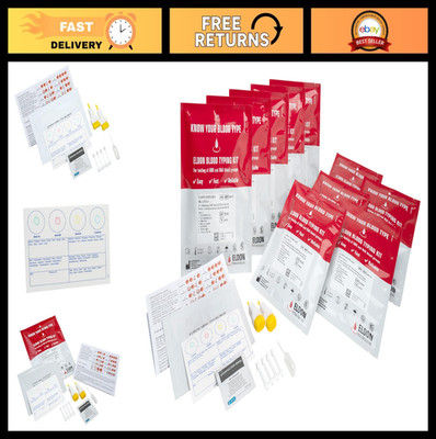 Blood Typing Kit - 10 Tests, Rapid Home Blood Type Test, Accurate A/B/O/Rh+/- Re