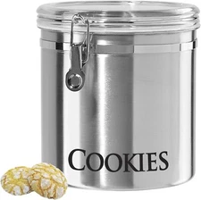 Oggi Stainless Steel Food Cookie Jar Storage Container Canister Kitchen, Pantry