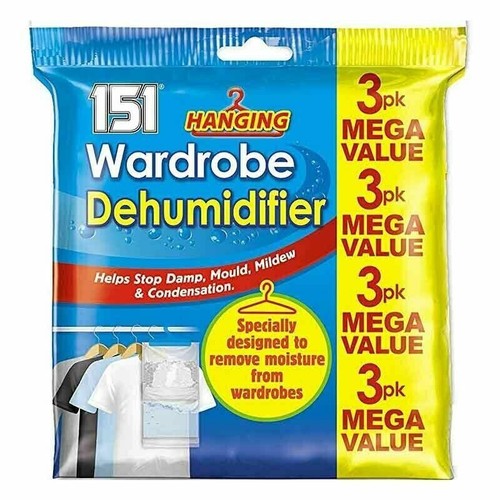 Wardrobe Dehumidifier Interior Mould Mildew Stop Damp Moisture Condensation 3pcs - Picture 3 of 13