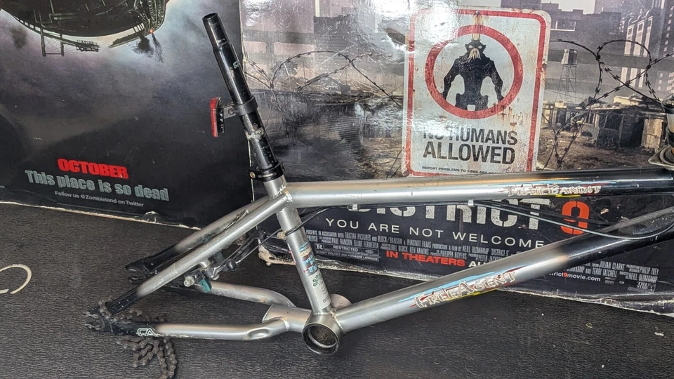 Cuadro horquilla RETRO BMX FREE AGENT BMX configurado 20 pulgadas Trail Bandit 14 mm caídas Foto 3 de 4