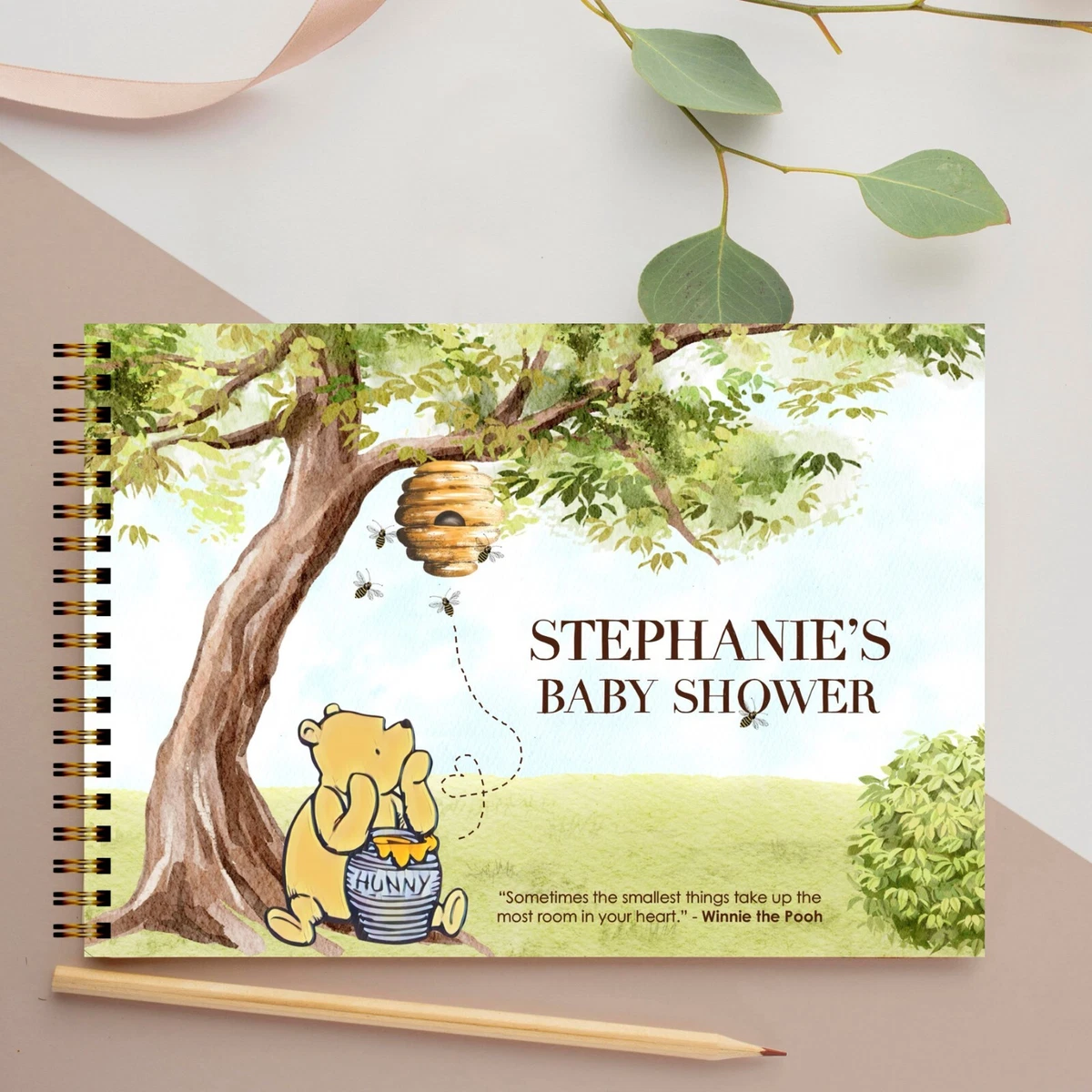 Winnie The Pooh Theme Baby Shower Game Card - Predictions for the