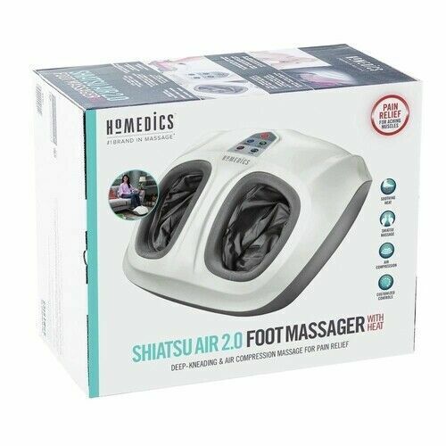 HoMedics Shiatsu Air 2.0 Foot Massager with Soothing Heat & Rhythmic Air