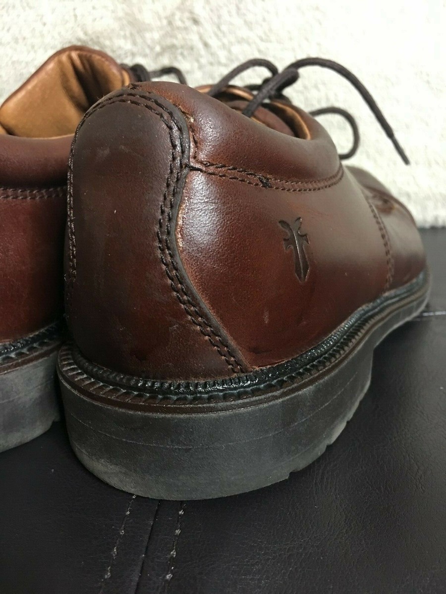 Frye Perth Brown Distressed Leather Oxford Dress Shoes Men\'s 7.5 84425 NOS W Box Frye 84425 Perth Mens Shoes Casual Brown Leather Cap Toe  main image 2
