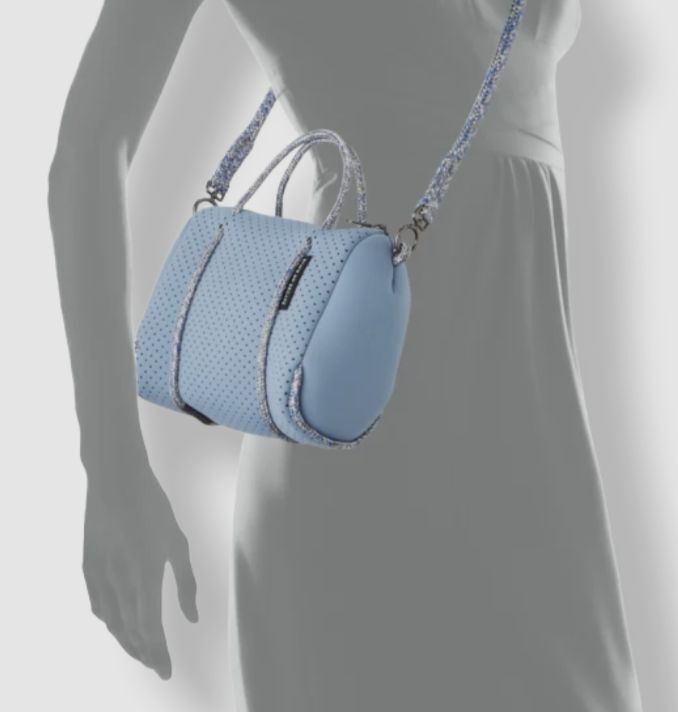 $318 State of Escape Women's Blue Prequel XS Crossbody Perforated