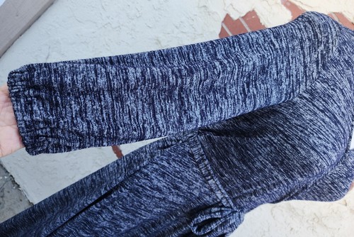 New SMALL GAP space-dye midi true wrap STRETCHY blue dress 3/4 long sleeve - Picture 10 of 16