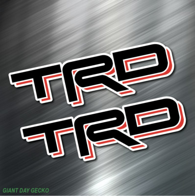 (2) TRD Toyota Racing Development car Laptop Wall Sticker Decal USA