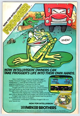 1983 FROGGER VIDEO GAME CARTRIDGE Vintage 6''X9'' Magazine Ad 1980's ACR14