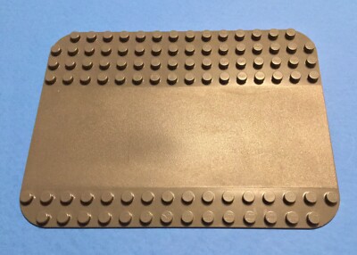 LEGO Duplo Baseplate 12 x 16 w/ Road Flat Surface Dark Bluish Gray