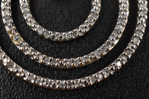 10K White & Yellow Gold Pendant w/ Diamonds on 18" Chain - 4.2g Total - Picture 5 of 13