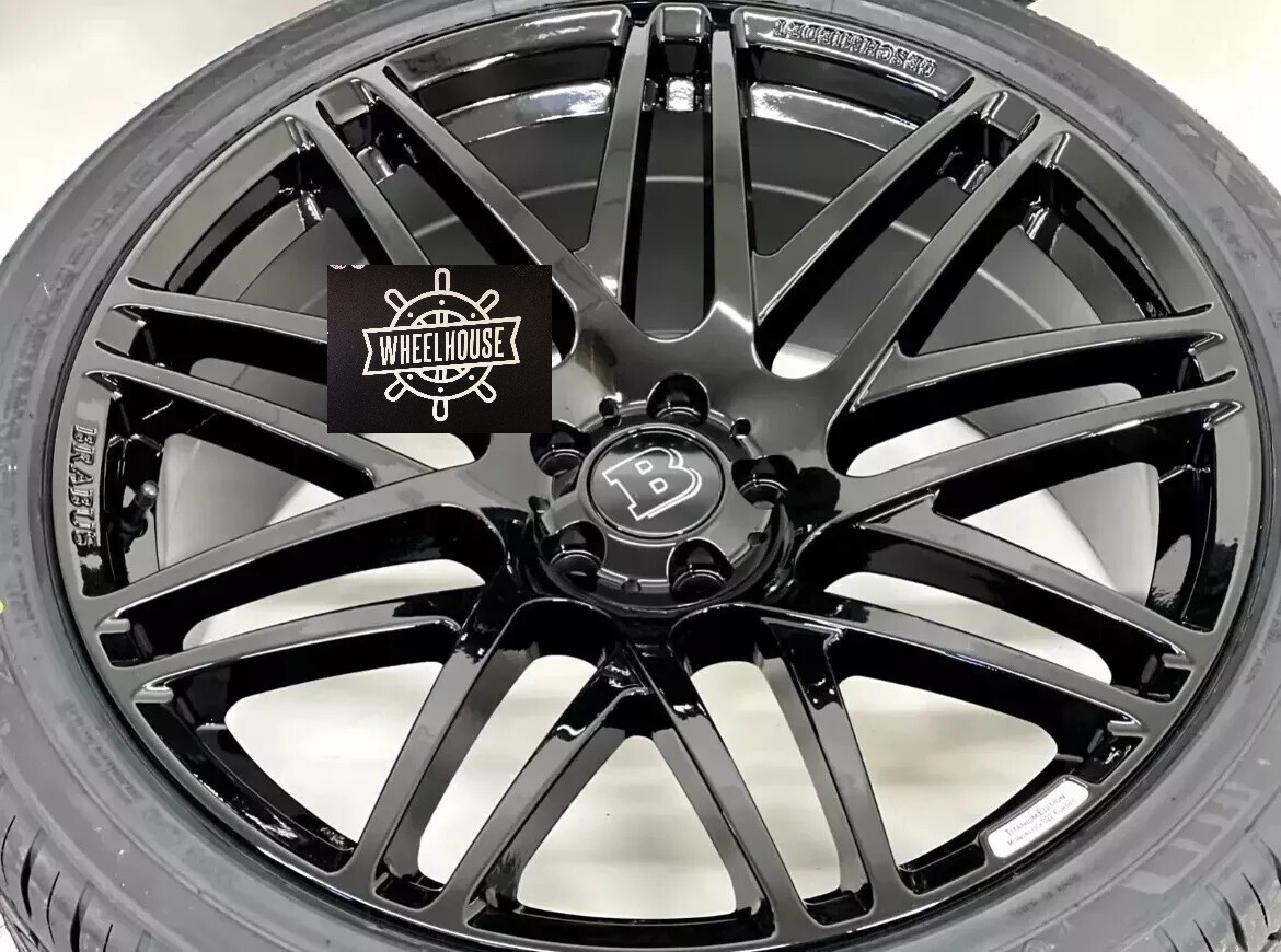 22x10 BRABUS GLOSS BLACK WHEELS RIMS TIRES MERCEDES G-WAGON G55 G500 G550 G63 G