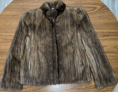 ジャケット・アウター Belle Vison SAGA MINK Saga MINK With Fox Collar FUR JACKET Great Shape. size Small