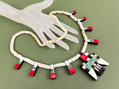 Santo Domingo Kewa Pueblo Depression Era Stone Inlay Thunderbird