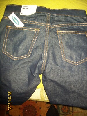 Old Navy Jeans Girl's Size 8  Rockstar Super Skinny Dark Wash Mid Rise Stretch