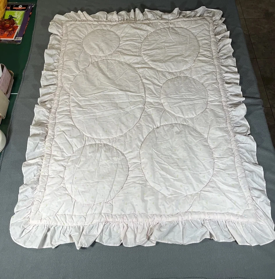 Disney WINNIE THE POOH Cuna Ropa de Cama Edredón Manta 36 x 46 Rosa Guardería Foto 3 de 4