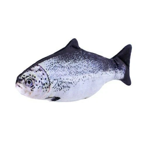 Flippy Fish Interactive Cat Toy Realistic Flopping Wagging Plush Rechargeable - Picture 4 of 4