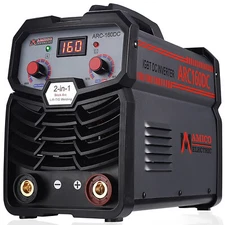 Amico ARC-160DC, 160A Stick/TIG/Arc DC Welder, 100V-250V, 80% Duty Cycle Welding