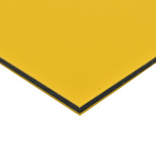 BuyPlastic ColorCore Plastic Sheet  1/2" x 24" x 36" Yellow-Black-Yellow