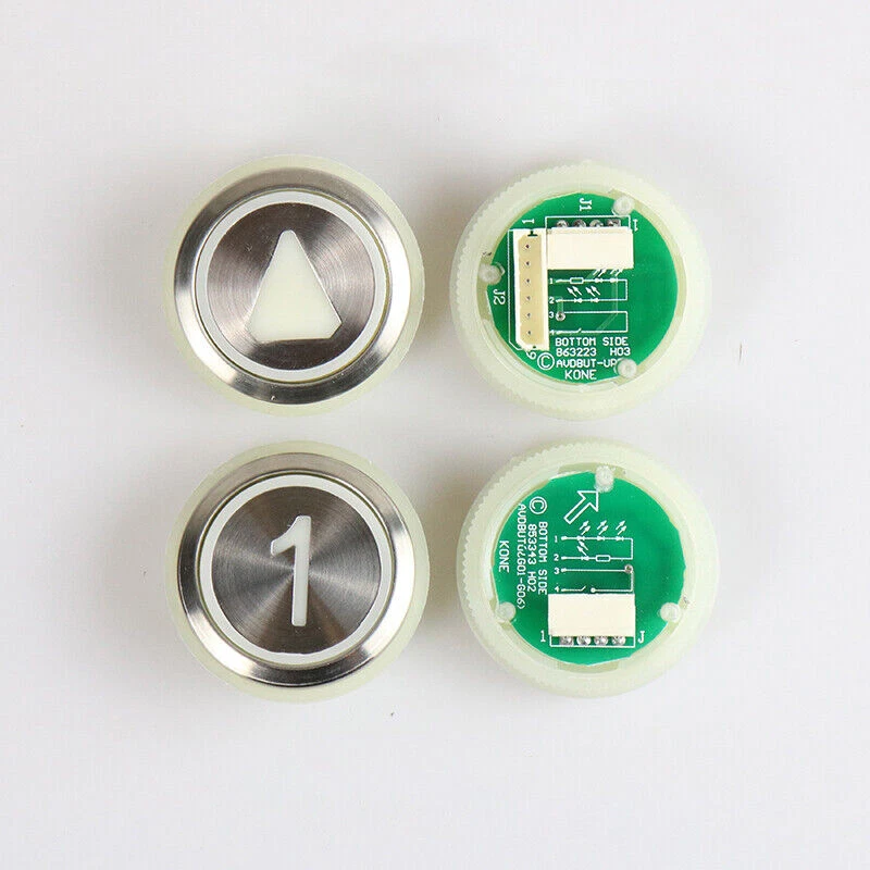 NEW 10pcs OEM Round Button KDS50 / KDS300 DC10-30V White Light For KONE Elevator - Image 3 of 3