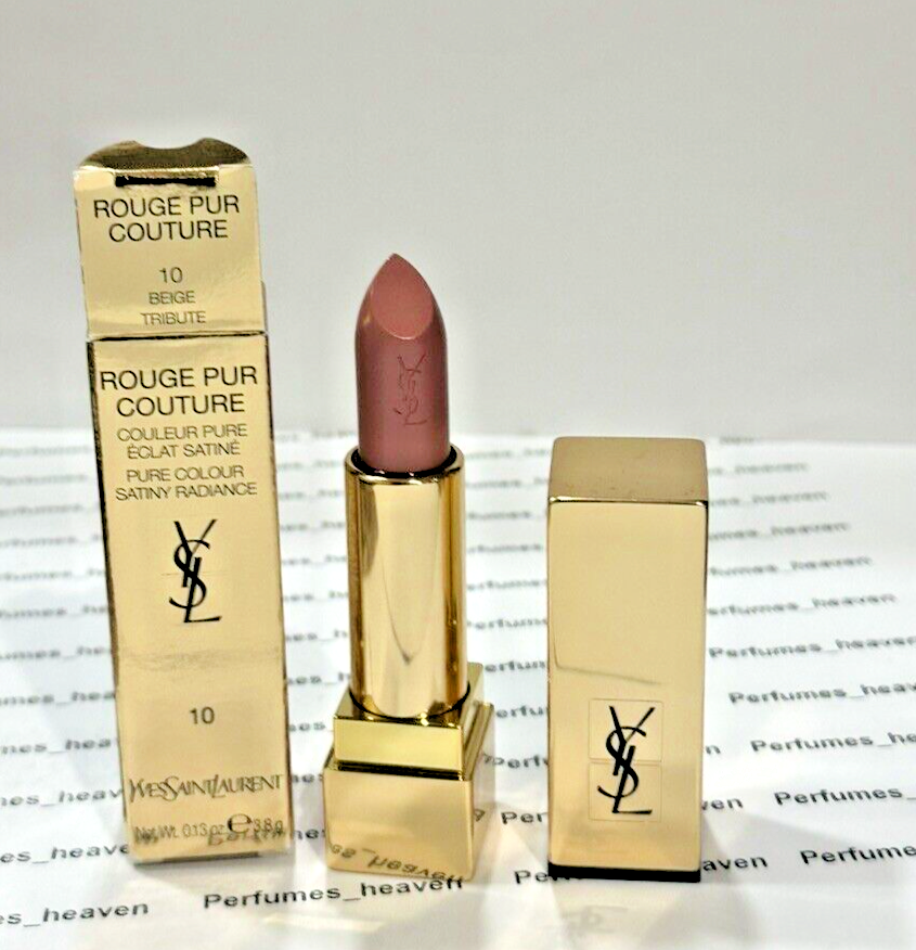 YSL Yves Saint Laurent Rouge Pur Couture Lipstick 10 BEIGE TRIBUTE