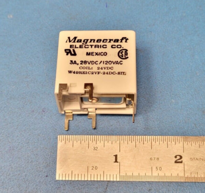 ELECTROMAGNETIC RELAY, W49RE1C2VF-24DC-SIL, Magnecraft, SPDT, 24 VDC