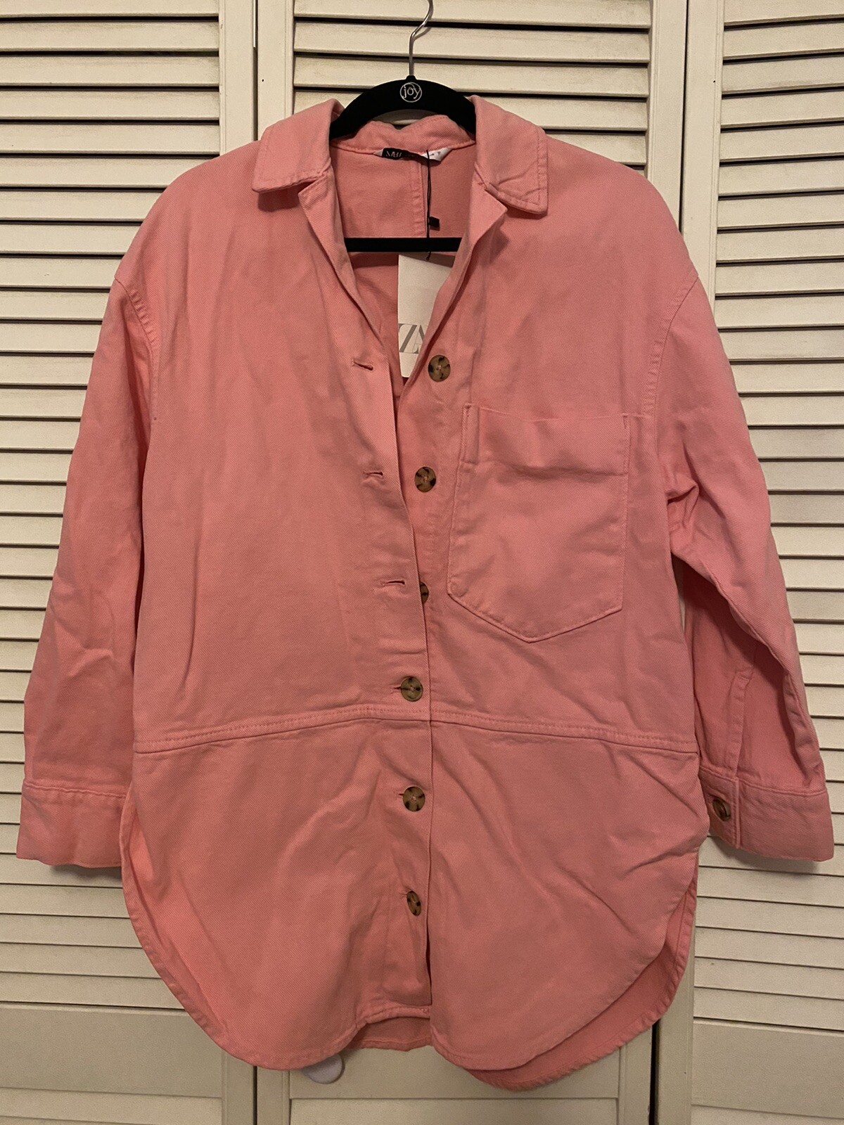 zara oversized button up