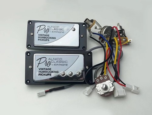 Pastilla de guitarra Epi Standard PRO Alnico V Humbucker con arnés de cableado 1V1T / 2V1T - Imagen 26 de 30