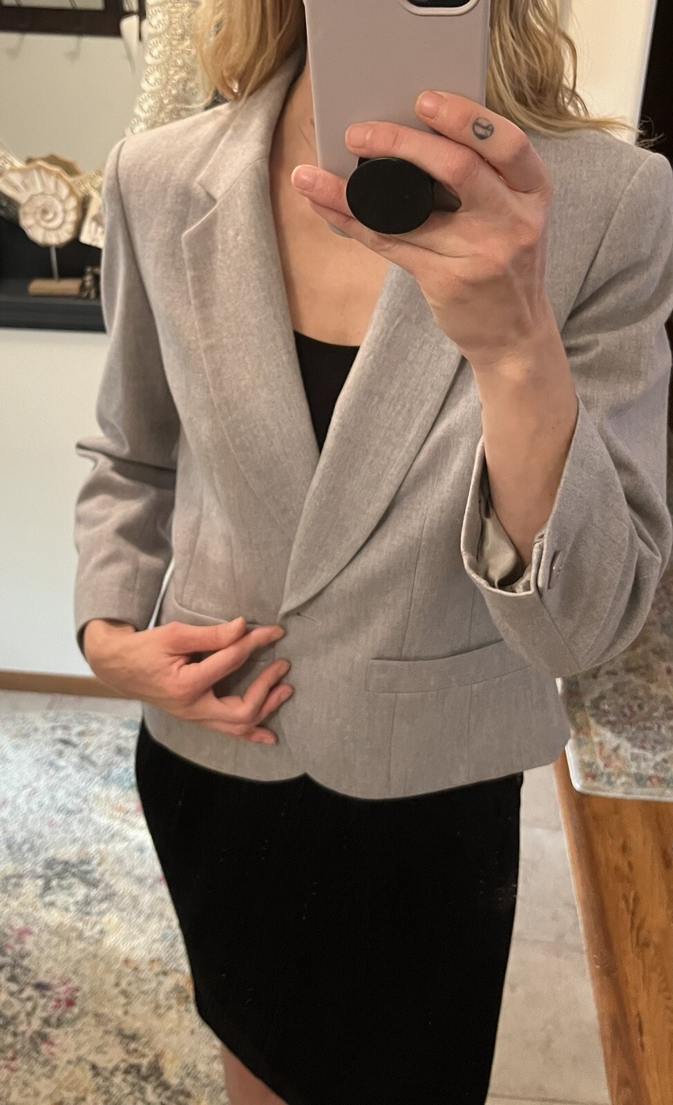 Pendleton Virgin Wool Light Gray Blazer Womens Si… - image 4