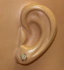 GIA certified new 14k white gold .86ct SI2-I1 I round diamond stud earrings 1.6g — photo 8