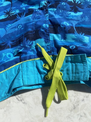 Penguin by Munsingwear Blue/Multicolor Youth Swim Shorts Adjustable 16Y - Picture 9 of 12