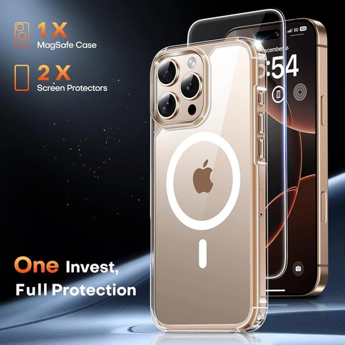Tauri 3 In 1 Magnetic Case and 2X HD Screen Protector For iPhone 16 Pro Max - 第 2/8 張圖片