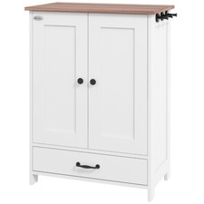 Dog Food Storage Cabinet White Rustic Brown