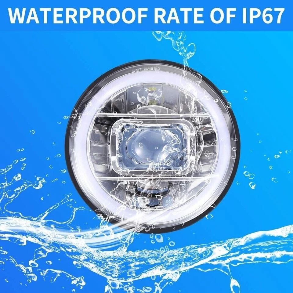 Faros LED Cree redondos blancos 75W para Volkswagen Karmann Ghia 1967-1974 7 pulgadas... Foto 2 de 4