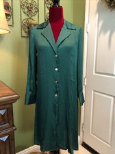 100% Authentic ZARA Jade Green Satin Shirt Dress Size: XS