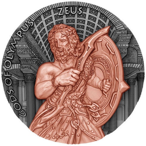 2017 Niue Island 5 $ - Gods of Olympus - Zeus - Silbermünze - Ag - 2 oz - Bild 1 von 5