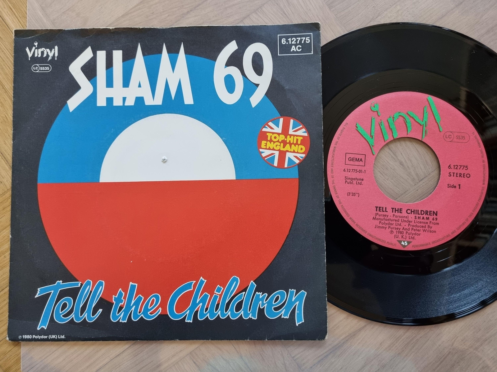 7"" Single Sham 69 - Tell the children Vinyl Germany