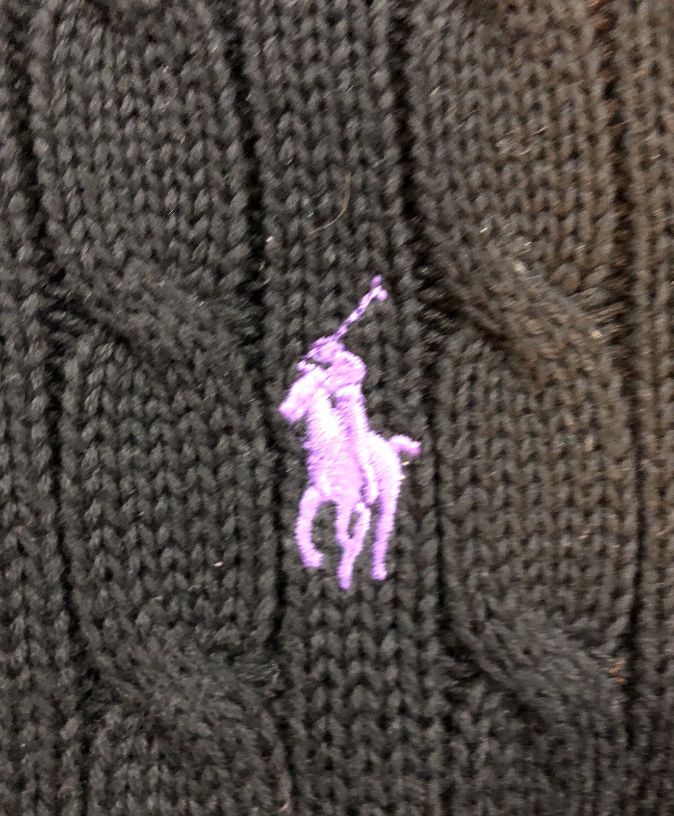 Ralph Lauren Sport Sweater 100 Cotton Turtle Neck Short Sleeve Black