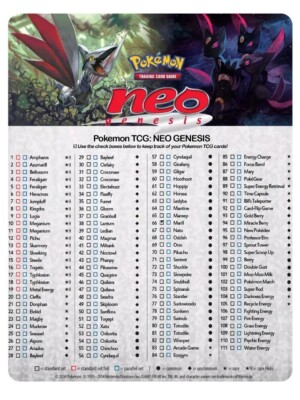 pokemon neo card list Neo Genesis Complete Master Set (111/111) 2000| TradingCardSets.Com