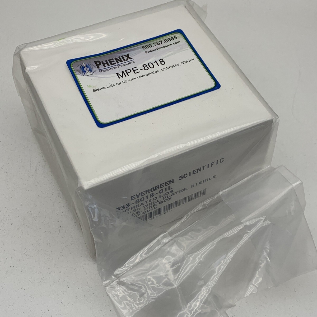 60) Phenix MPE-8018 Untreated Sterile Lids for 96-Well Microplate