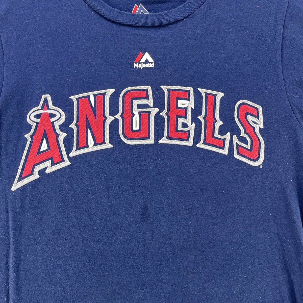 TROUT27Tシャツ Majestic Mens T Shirt Small S Angels Baseball #27 Trout