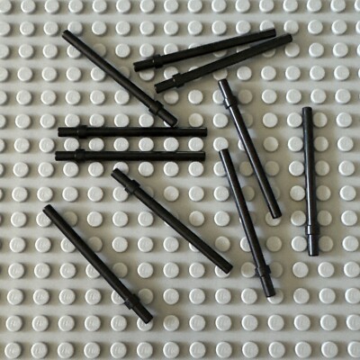 LEGO Bar Part Black Bar 6L with Stop Ring QTY x10