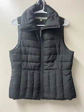 Kenneth Cole Reaction Black Puffer Vest Full Zipper With Pockets Size Small 